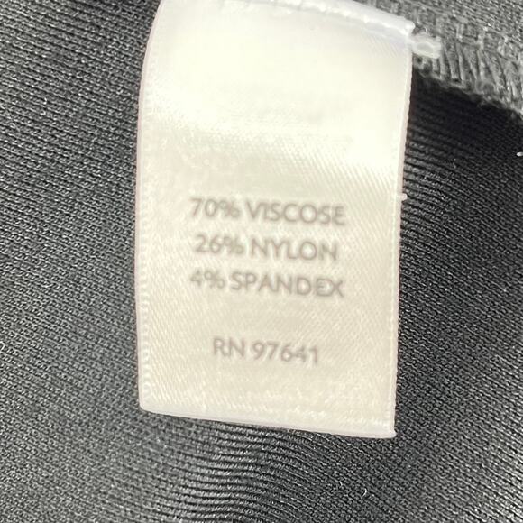 J. Jill Black Relaxed Midi Viscose Blend Jersey Long Sleeve Shift Dress 2X - Picture 7 of 8